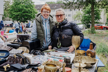Verkaufsstand auf dem Flohmarkt
