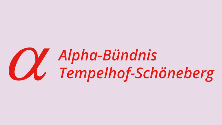 Logo des Alpha Bündnis Tempelhof-Schöneberg für das Lerncafe im Stadtteilzentrum Schöneberg Logo des Alpha Bündnis Tempelhof-Schöneberg für das Lerncafe im Stadtteilzentrum Schöneberg